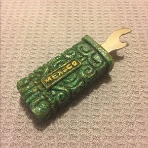 Vintage Mayan/Aztec Design Bottle Opener from Mexico! in Like New Condition!!
